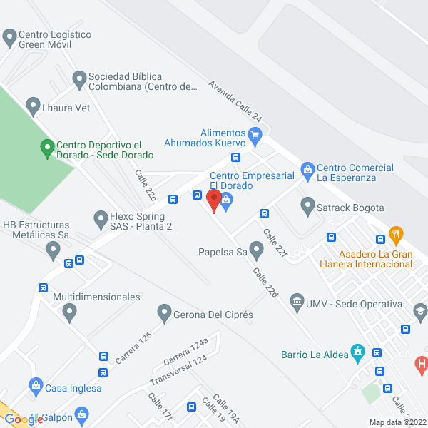 Mapa de Ungerer De Colombia Ltda.