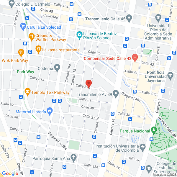 Mapa de Corporación Nuevas Vivencias