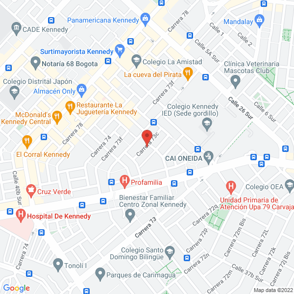 Mapa de Tritones Tours S.A.S.