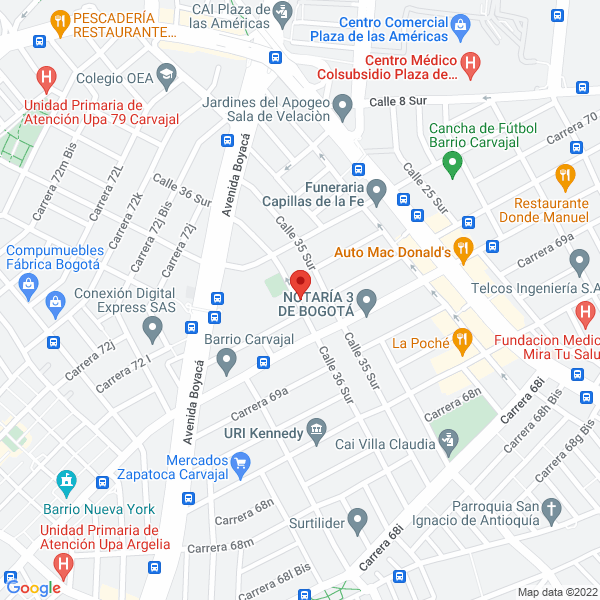 Mapa de Spacenet Y Cía Ltda.
