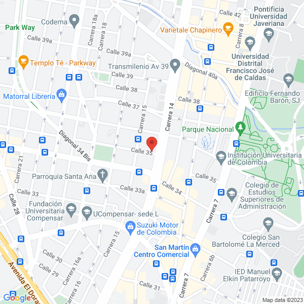 Mapa de Instituto Superior Unificado De Criminalistica Investigacion Y Tecnologia La Sabana Ltda