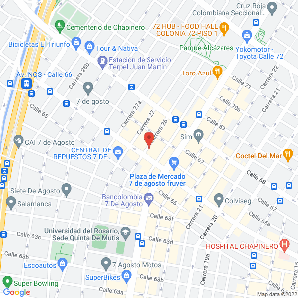 Mapa de Mundo Repuestos Nissan Ltda.
