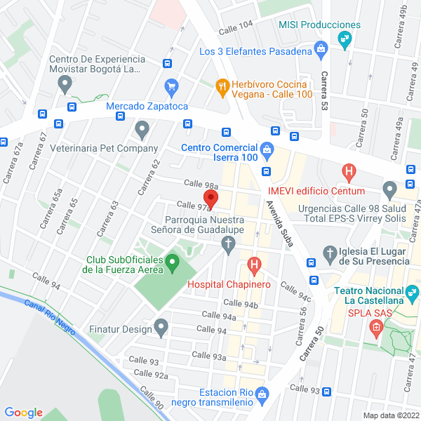 Mapa de Twdatos Tecnología Web Y Datos Ltda.
