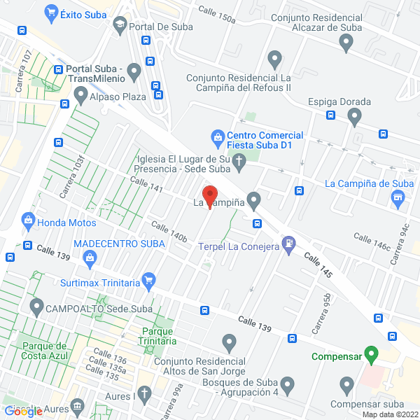 Mapa de Restaurante Oriental Sheckinah