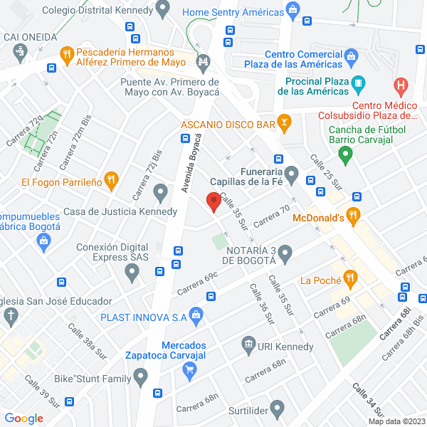 Mapa de Reingeniería Logística De Transporte S.A. Relojtrans S.A.