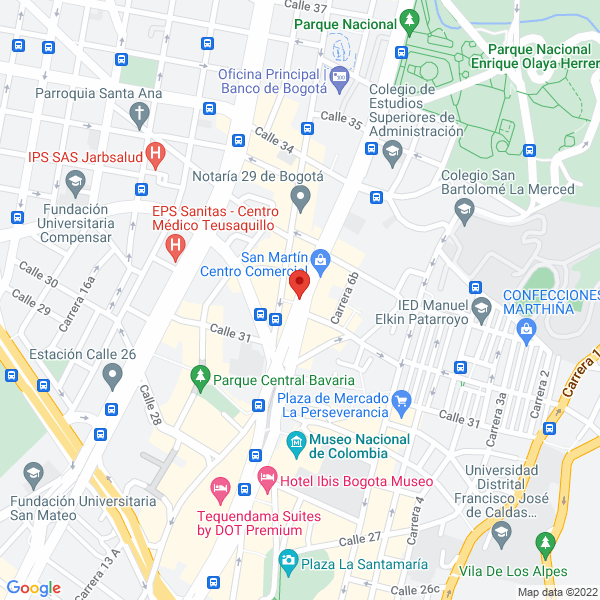 Mapa de Federación Colombiana De Acuicultores