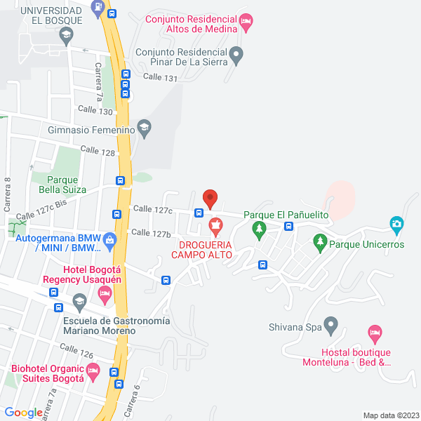 Mapa de Construcciones Arquitectónicas Cáceres Ltda.