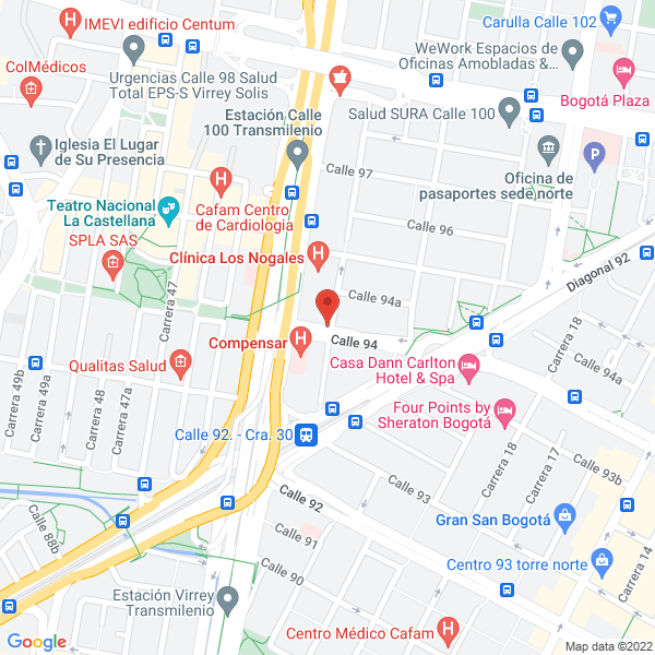 Mapa de Bolsa De Comercio De Colombia