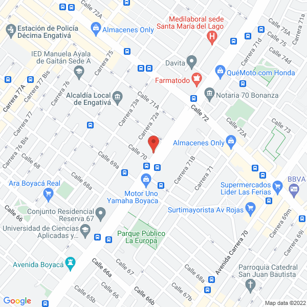 Mapa de Rectificadora De Motores Av Boyacá