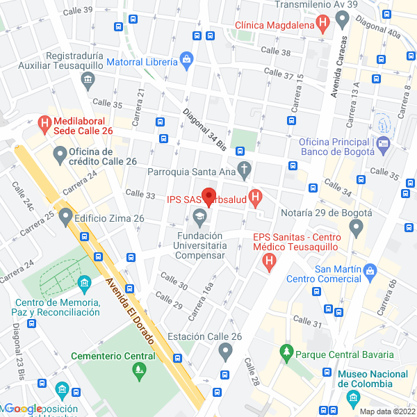 Mapa de Importadora Sabys García & Cía. Ltda.