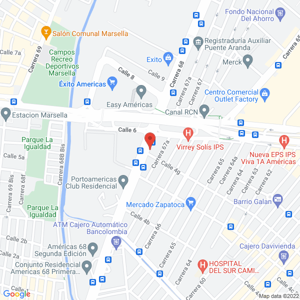 Mapa de Rush & Blue Ltda.