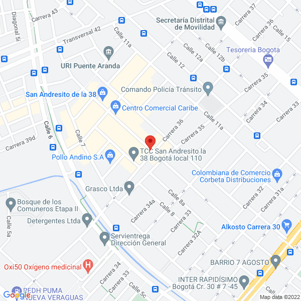 Mapa de Centro Comercial Puerto Libre