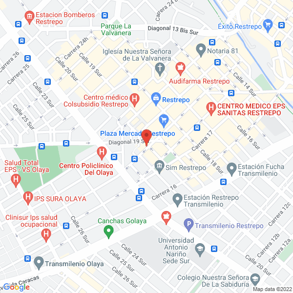 Mapa de Tomografía Rx 3D S.A.S.