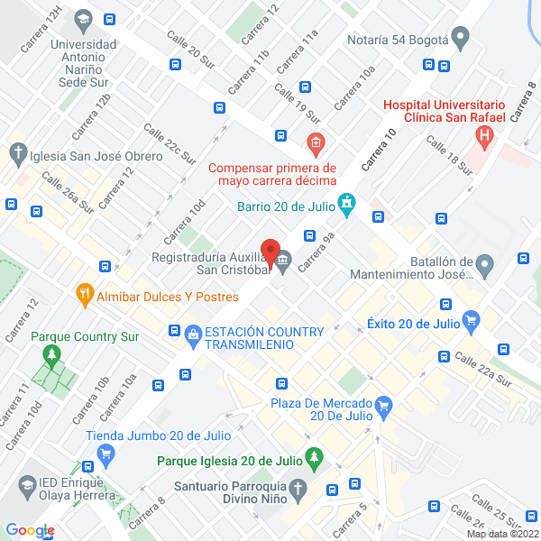 Mapa de Jardín Infantil Bilingüe Chamaquitos