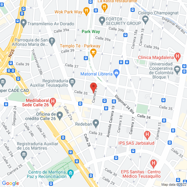 Mapa de Fundacion Semillas De Vida