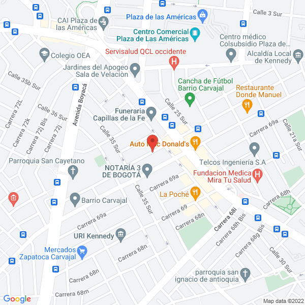 Mapa de Tdepe S.A.S.