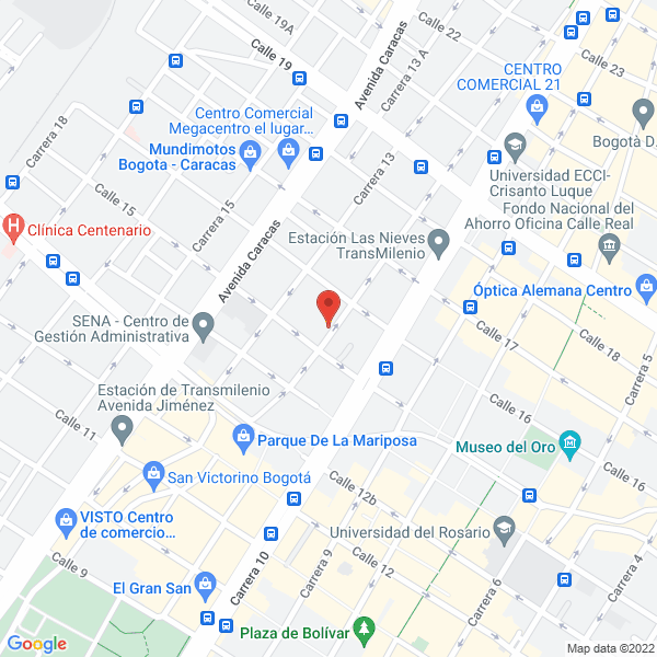 Mapa de Americana De Eléctricos Crc Ltda.