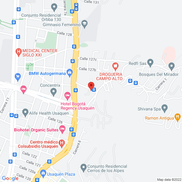 Mapa de G.P. Producciones Ltda.