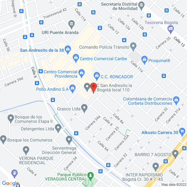 Mapa de Kovering S.A.S.