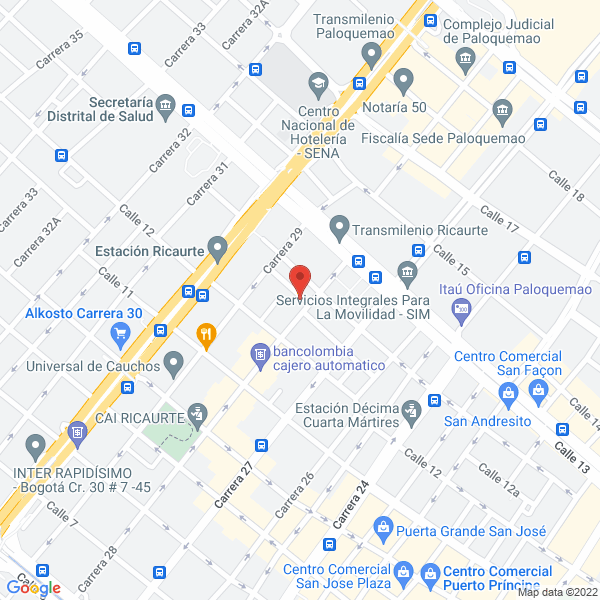 Mapa de Cuadernos Y Papeles S.A.