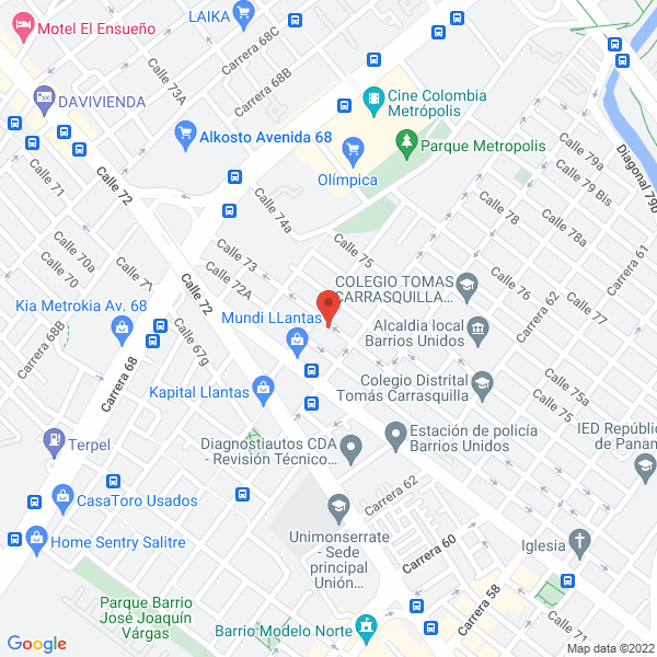 Mapa de Frupulpas S.A.S.