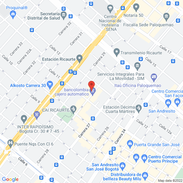 Mapa de A. Y M. Global S.A.S.