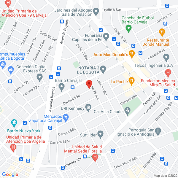 Mapa de Sistemas Oleohidraulicos Ltda