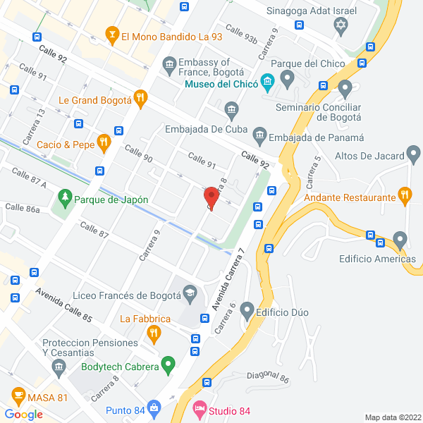 Mapa de Arciniegas Rueda Abogados S.A.S.
