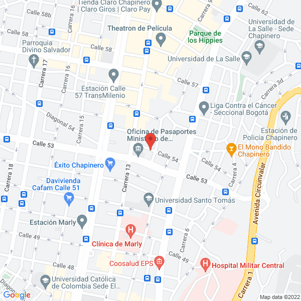 Mapa de Asociación De Pensionados Del Sena