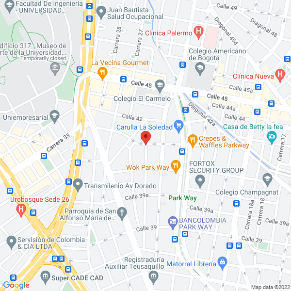 Mapa de Ingenieria Y Proyectos Regionales Ltda.