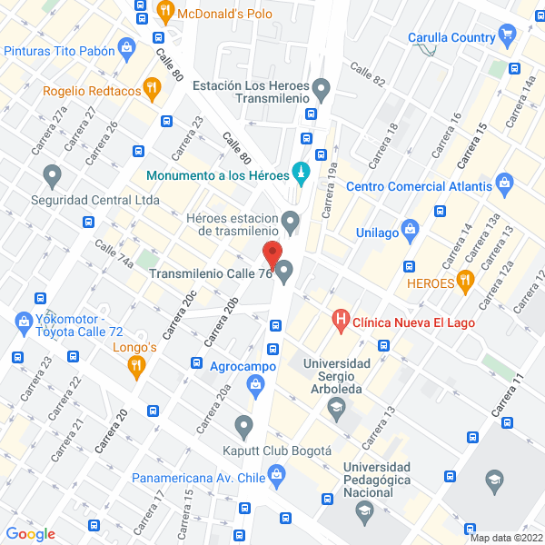 Mapa de Panadería Torino
