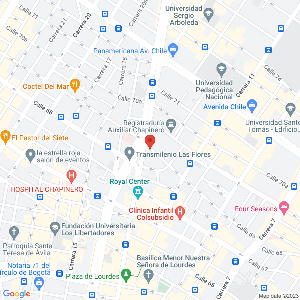 Mapa de Compañía De Inversiones Generales En Pisos Acabados Y Prefabricados Gix Ltda.