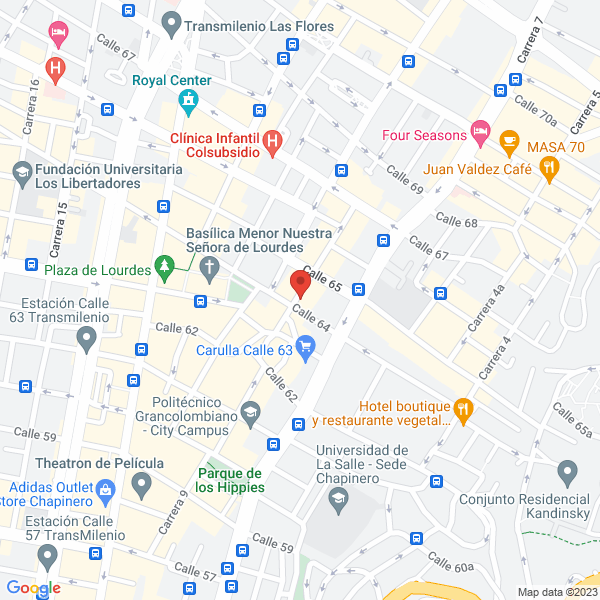 Mapa de Confianza Avalúos Inmobiliaria Y Cía. Ltda.