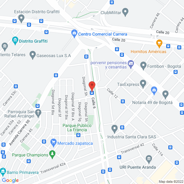 Mapa de Indumetálicas Pc Ltda.