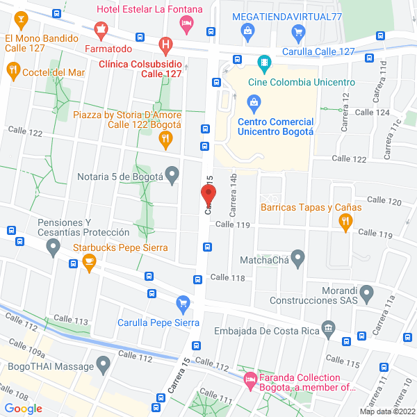 Mapa de Centro De Analisis Vimon Ltda
