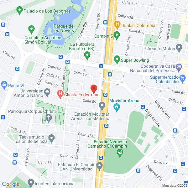 Mapa de Unidad De Profesionales Integrados En Salud Ltda.