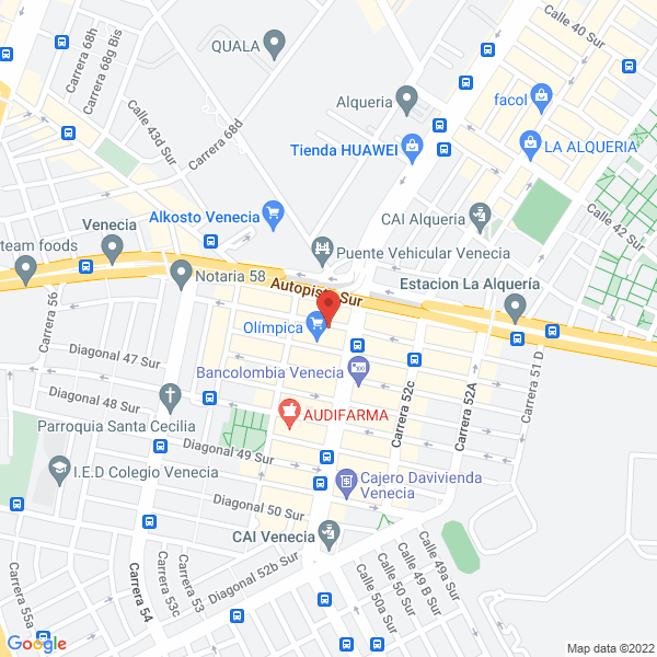 Mapa de Pescadería La Mojarra Roja Ltda.