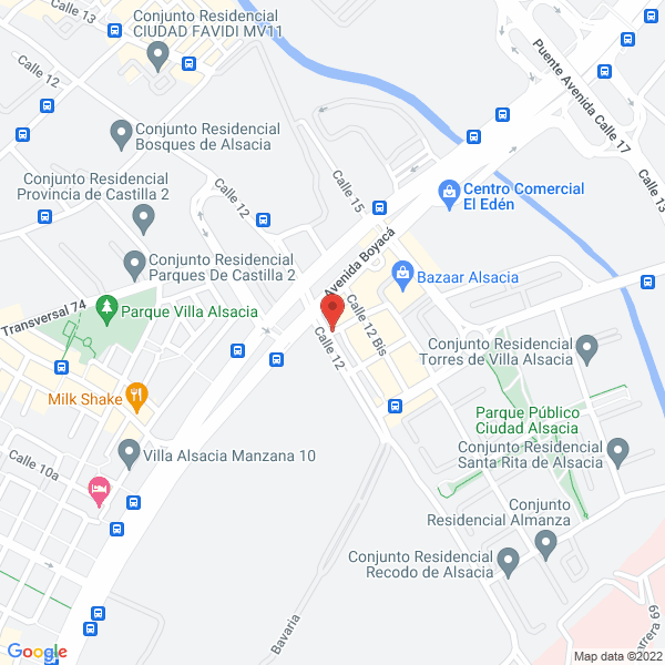 Mapa de Reencauchadora Alcosto E.U.