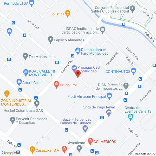 Mapa de Fábrica Nacional De Manijas Ltda.