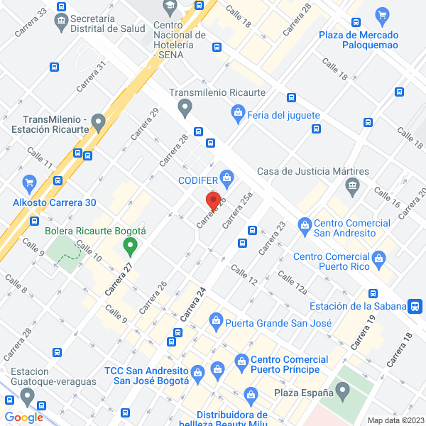 Mapa de Ferretería Elitec Ltda.