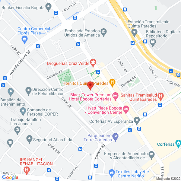 Mapa de Kambio Corporation Sucursal Colombia