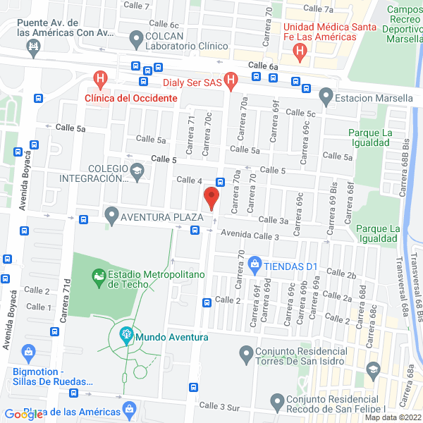 Mapa de M. Y F. Redes Y Telecomunicaciones S.A.S.