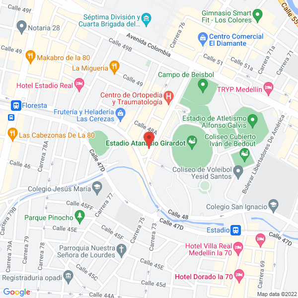 Mapa de Evolution Sports