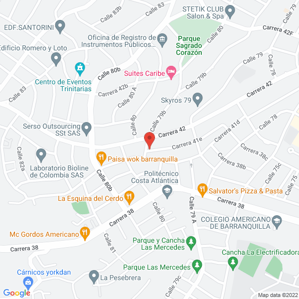Map of E & T Solutions Ltda.