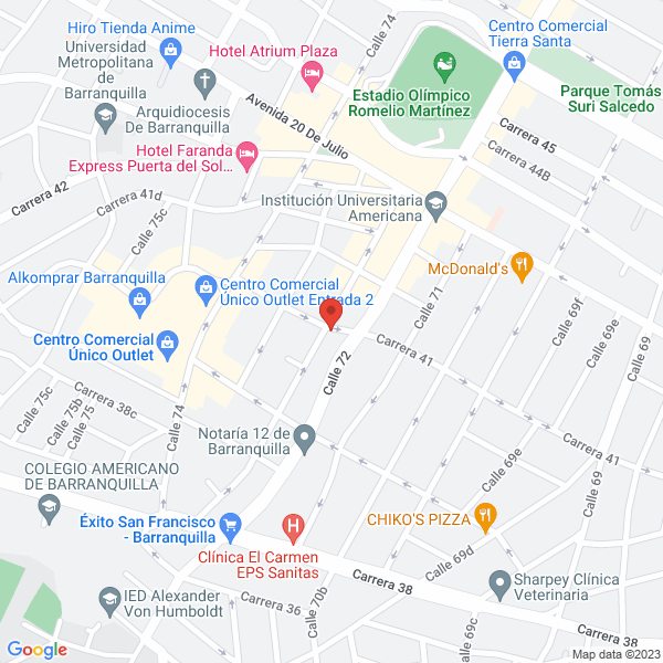 Map of Corporacion Tecnologica Del Empaque Embalaje Y Transporte Cenpack