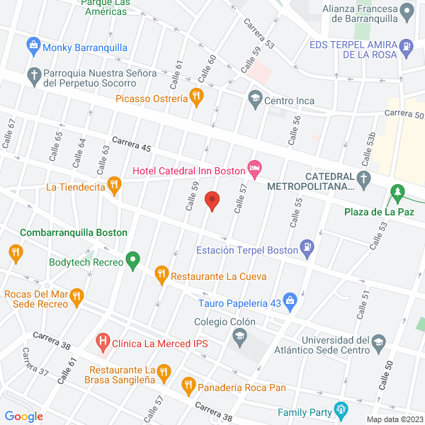 Map of Inversiones Velasco Chacón S.A.S.