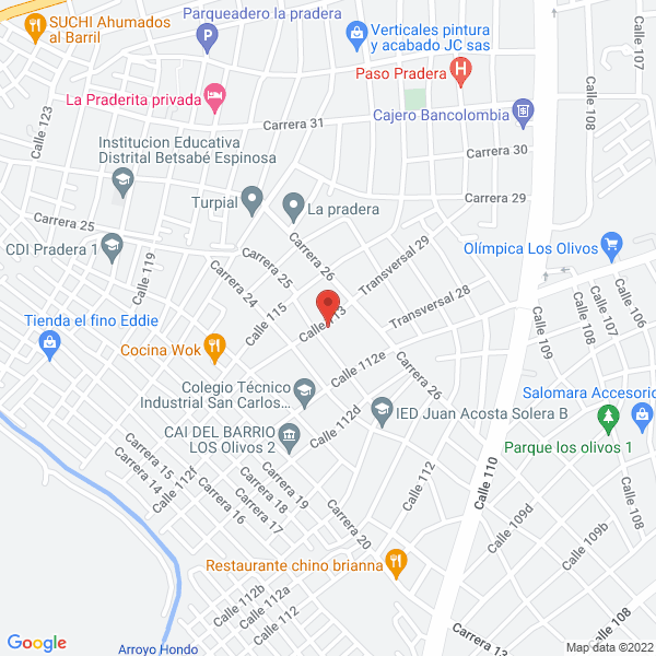 Map of Montajes Y Servicios Mecánicos S.A.S.