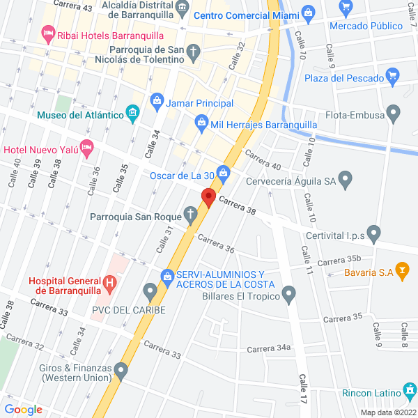 Map of Orlando Higuita Vargas