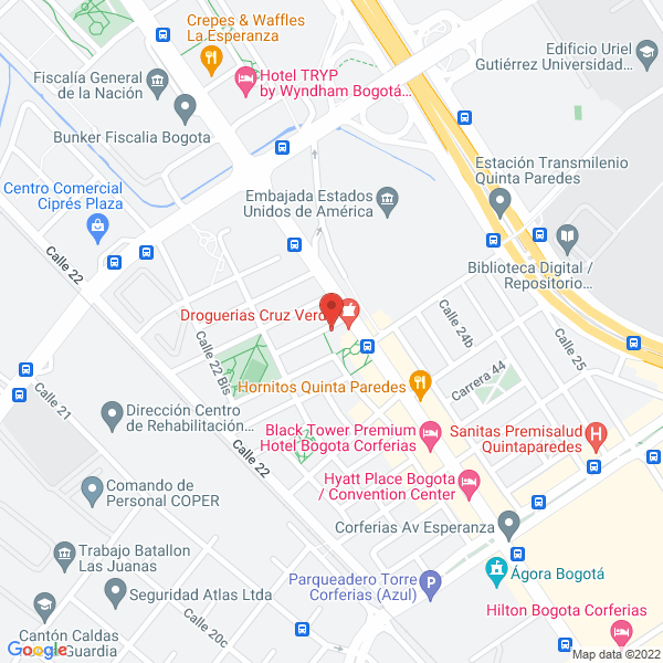 Mapa de Alfa Solutions Sas