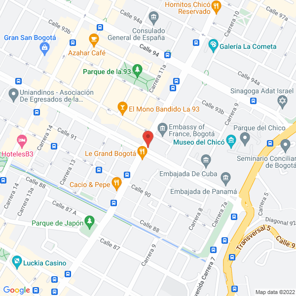 Mapa de Aw Colombia Sas